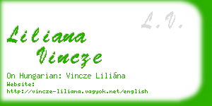 liliana vincze business card