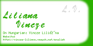 liliana vincze business card